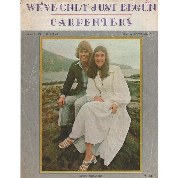 Other - 1970 Vintage Carpenters We've Only Just Begun Sheet Music Paul Williams
